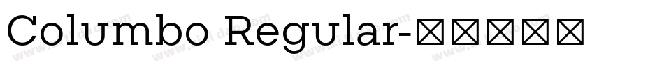 Columbo Regular字体转换